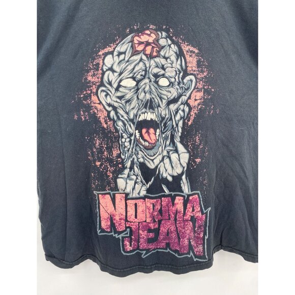 VTG Norma Jean graphic Band Tee tshirt Size XL distressed Zombie metalcore Metal - Picture 2 of 10